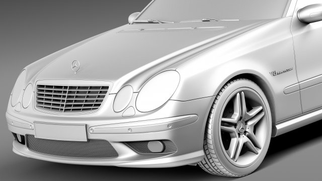 Mercedes-Benz e55 amg w211 2002-2009 3D Model in Sedan 3DExport