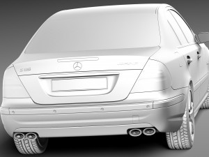 Mercedes-Benz E55 AMG W211 2002-2009 Modelo 3D