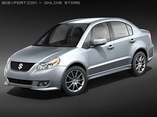 Suzuki SX4 berlina Modello 3D .c4d .max .obj .3ds .fbx .stl .blend 