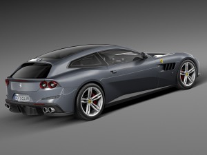 Ferrari GTC4 Lusso 2017 3D Model