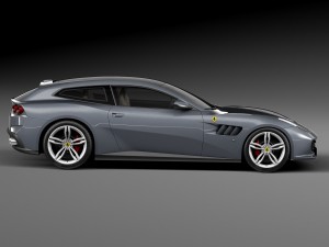 Ferrari GTC4 Lusso 2017 3D Model