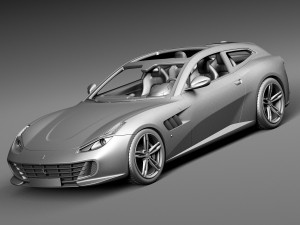 Ferrari GTC4 Lusso 2017 3D Model