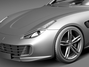 Ferrari GTC4 Lusso 2017 3D Model