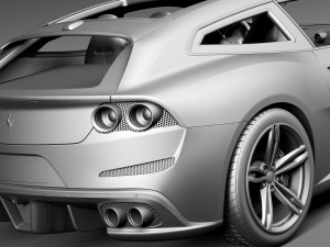 Ferrari GTC4 Lusso 2017 3D Model