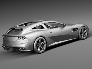 Ferrari GTC4 Lusso 2017 3D Model