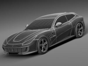 Ferrari GTC4 Lusso 2017 3D Model
