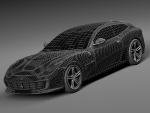 Ferrari GTC4 Lusso 2017 3D Model