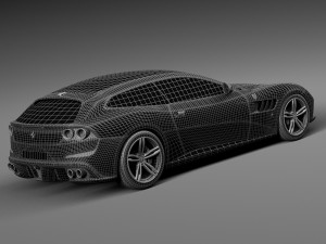 Ferrari GTC4 Lusso 2017 3D Model