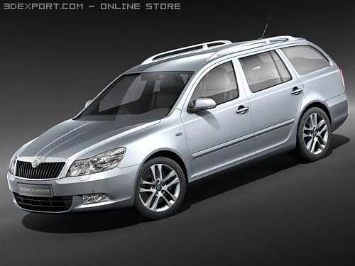 Skoda Octavia Combi 2009 3D Model .c4d .max .obj .3ds .fbx .stl .blend 