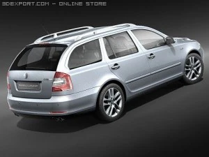 Skoda Octavia Combi 2009 3D Model