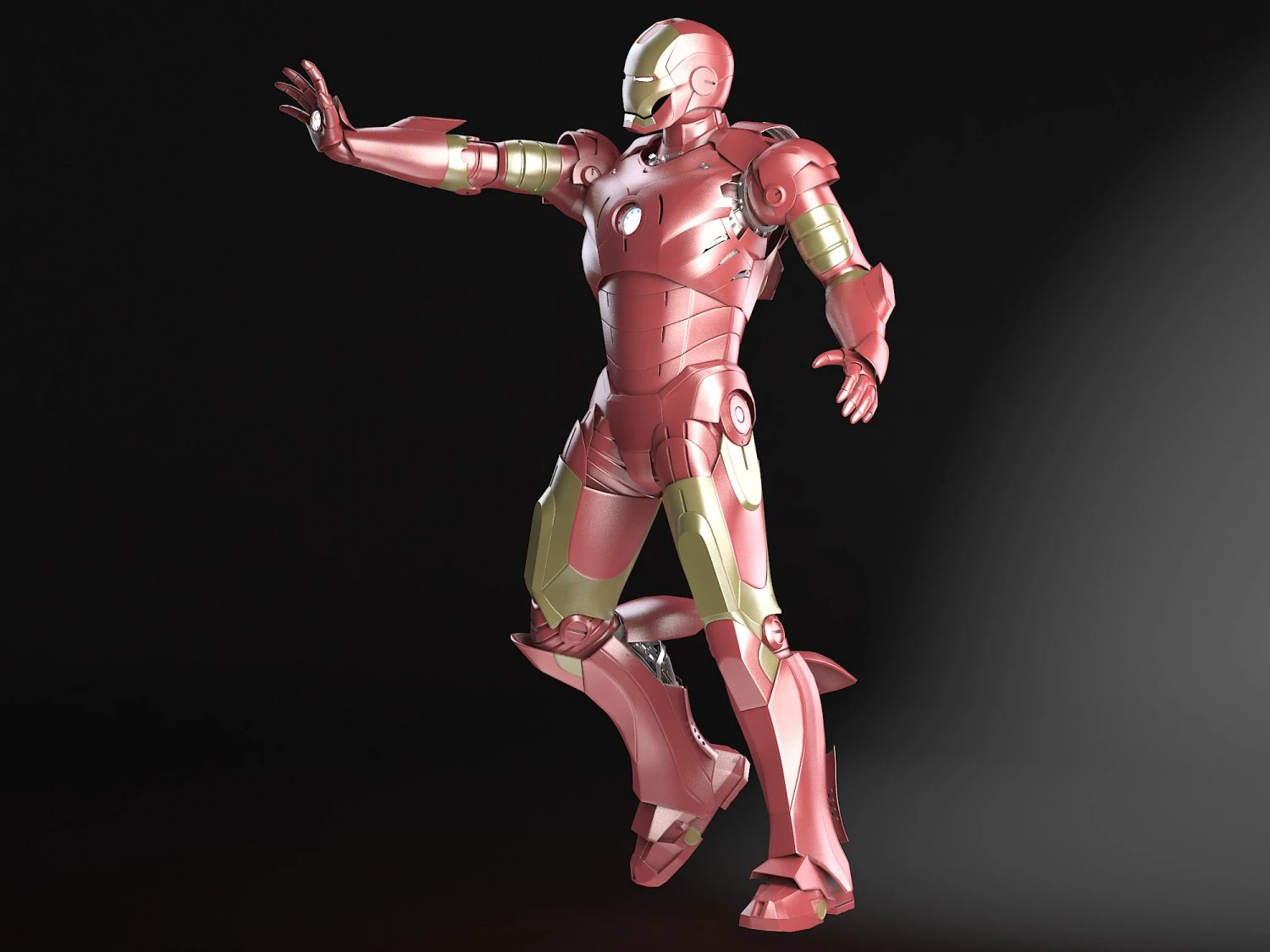 Iron Man Tony Stark Rigged 3D Model .c4d .max .obj .3ds .fbx .stl .blend
