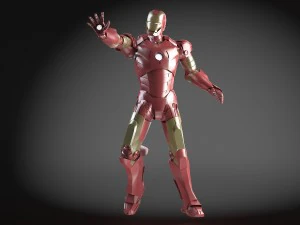 Iron Man Tony Stark Rigged 3D Model