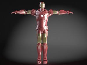 Iron Man Tony Stark Rigged 3D Model