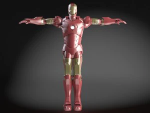 Iron Man Tony Stark Rigged 3D Model