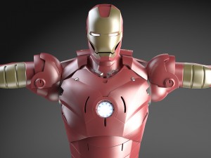 Iron Man Tony Stark Rigged 3D Model