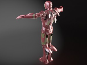 Iron Man Tony Stark Rigged 3D Model