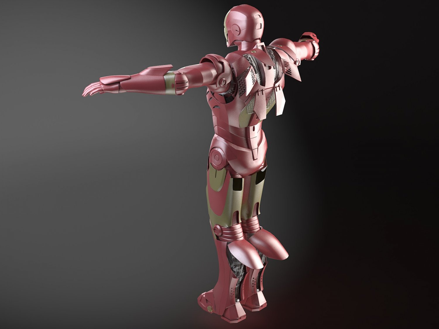 Iron Man Tony Stark Rigged 3D Model in Robot 3DExport