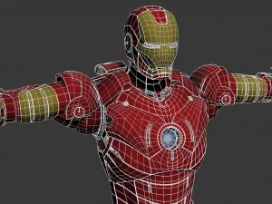 Iron Man Tony Stark Rigged 3D Model