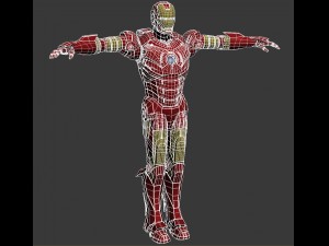 Iron Man Tony Stark Rigged 3D Model