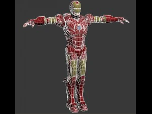 Iron Man Tony Stark Rigged 3D Model