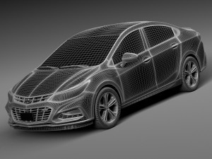 Chevrolet Cruze Sedan 2016 3D 模型