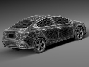 Chevrolet Cruze Sedan 2016 3D 模型