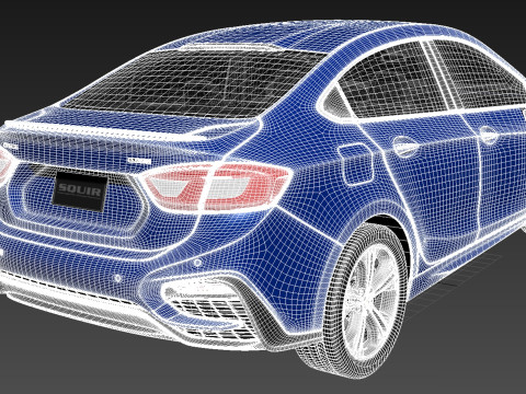 Chevrolet Cruze Sedan 2016 Modelo 3D