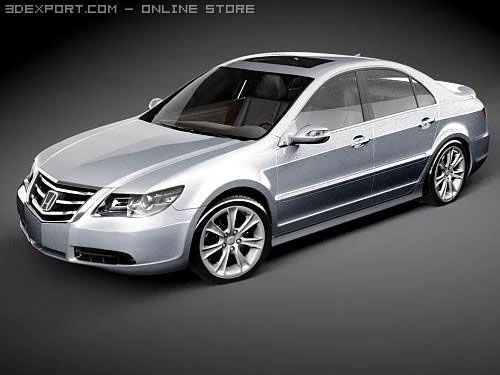 Honda Legend Sedan 2009 3D Model .c4d .max .obj .3ds .fbx .stl .blend 