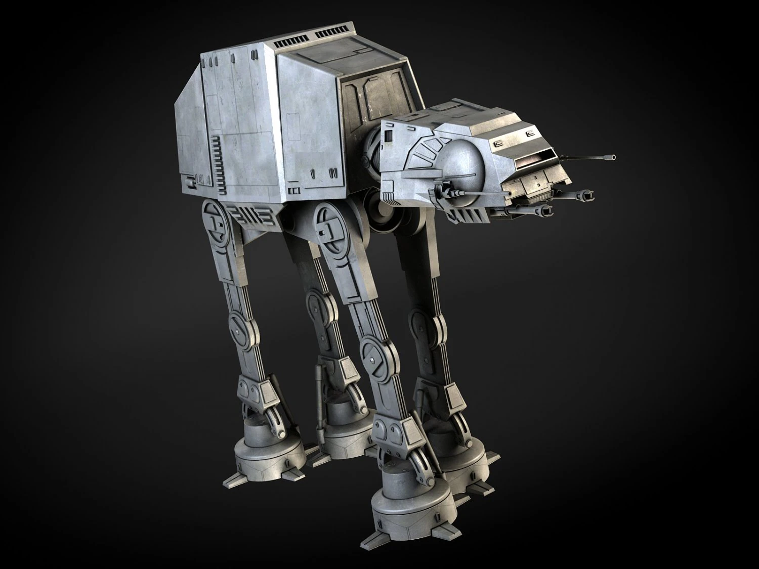 Star Wars AT-AT Walker 3D Model .c4d .max .obj .3ds .fbx .stl .blend