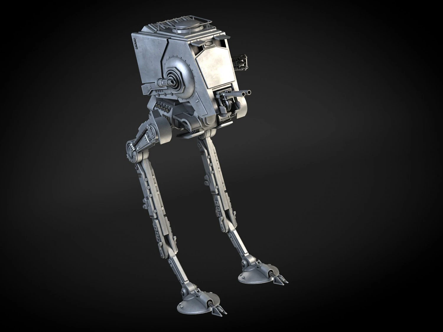 Star Wars AT-ST Transporter 3D Model .c4d .max .obj .3ds .fbx .stl .blend 