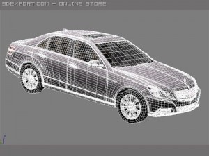 Mercedes-Benz E-class Sedan 2010 midpoly Modello 3D
