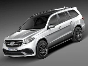 Mercedes-Benz GLS 63 AMG 2017 3D Model