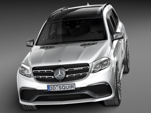 Mercedes-Benz GLS 63 AMG 2017 3D 模型