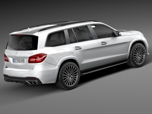 Mercedes-Benz GLS 63 AMG 2017 3D 模型