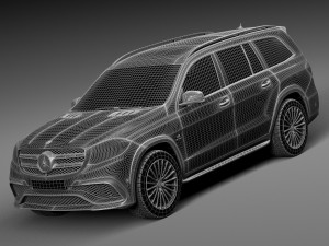 Mercedes-Benz GLS 63 AMG 2017 3D 模型
