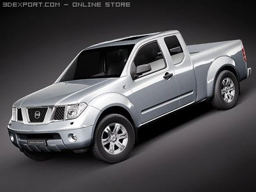 Nissan Navara King Cab 3D Model .c4d .max .obj .3ds .fbx .stl .blend 