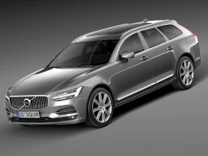 볼보 V90 에스테이트 2017 3D 모델
