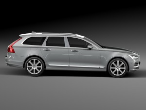 Volvo V90 Estate 2017 3D Модель