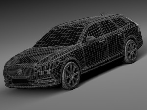 Volvo V90 Estate 2017 3D Модель