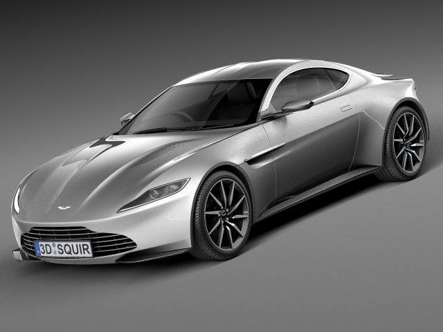 Aston Martin DB 10 2015 3D Model .c4d .max .obj .3ds .fbx .stl .blend