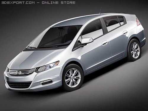 Honda Insight Hybrid 2010 3D Model .c4d .max .obj .3ds .fbx .stl .blend 