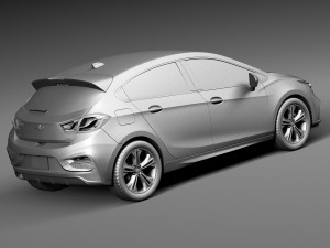 Chevrolet Cruze RS Hatchback 2016 3D-Modell
