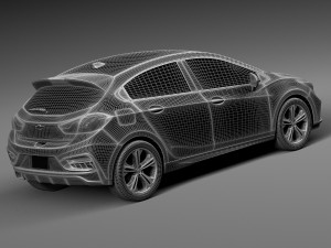 Chevrolet Cruze RS Hatchback 2016 3D-Modell