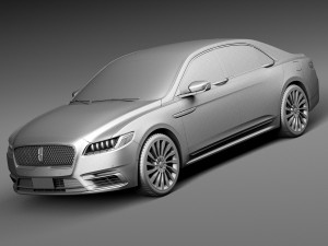 Lincoln Continental 2017 3D Модель