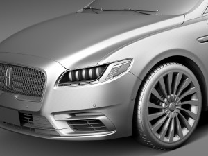 Lincoln Continental 2017 3D Модель
