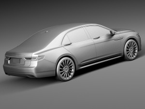 Lincoln Continental 2017 3D Модель