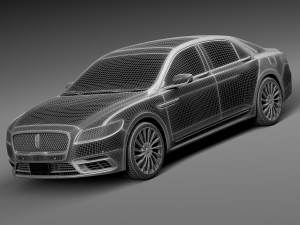 Lincoln Continental 2017 3D Модель