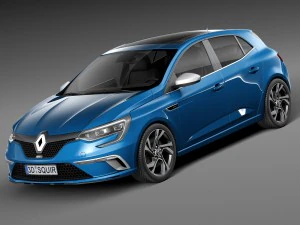 Renault Megane GT 2016 3D Model