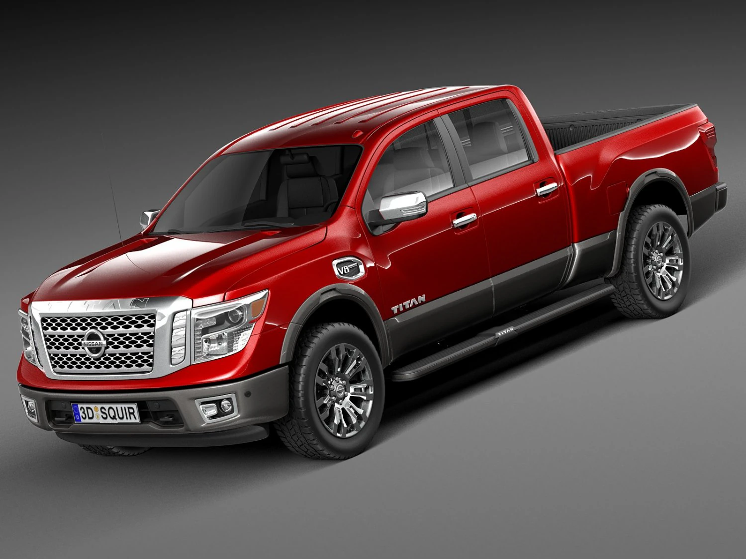 Nissan Titan 2017 3D Model .c4d .max .obj .3ds .fbx .stl .blend