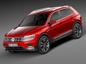 Volkswagen Tiguan 2017 3D 모델
